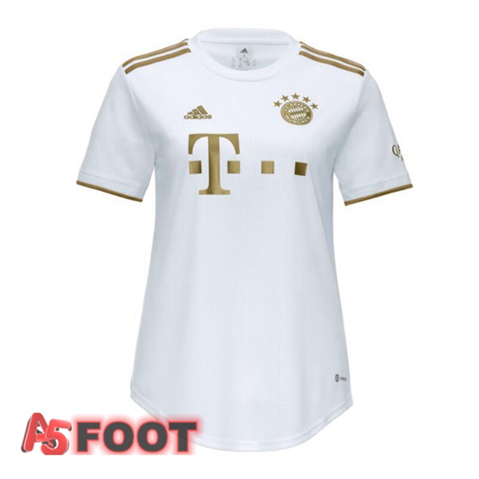 Maillot De Foot Bayern Munich Femme Exterieur Blanc 22/23