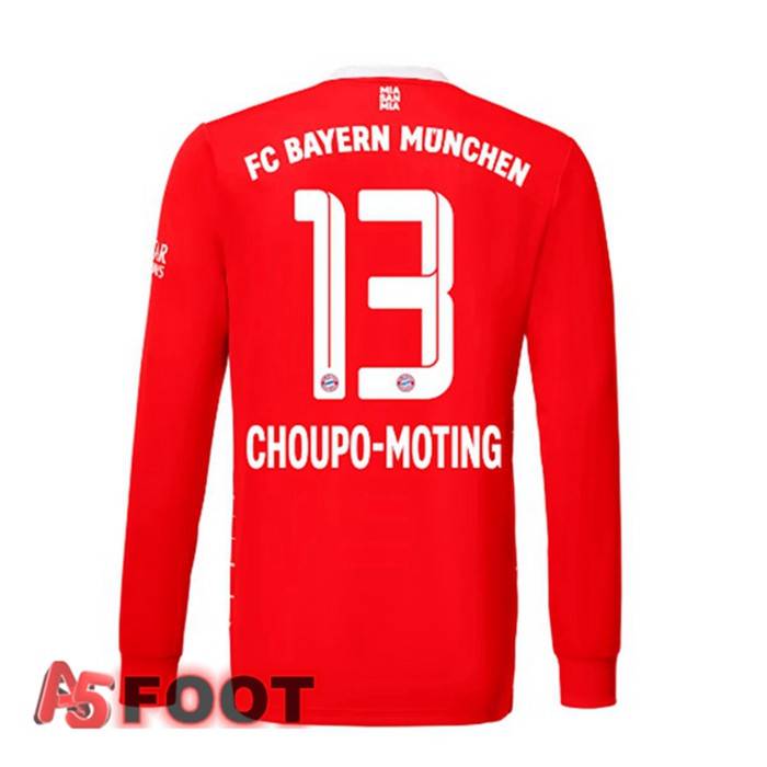 Maillot de Foot Bayern Munich (Choupo-Moting 13) Domicile Manche Longue Rouge 2022/2023