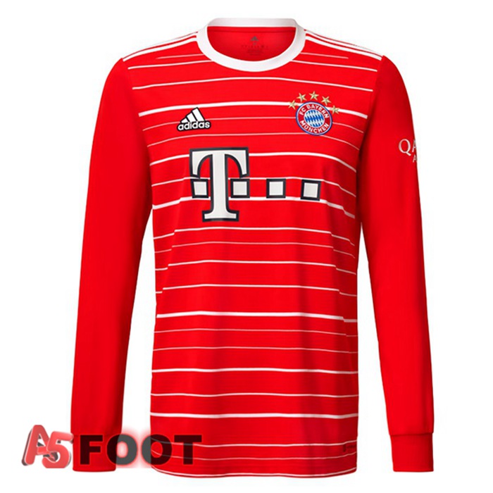 Maillot de Foot Bayern Munich Domicile Manche Longue Rouge 2022/2023
