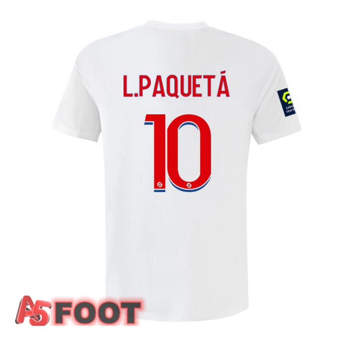 Maillot De Foot Lyon OL (L.PAQUETÁ 10) Domicile Blanc 22/23