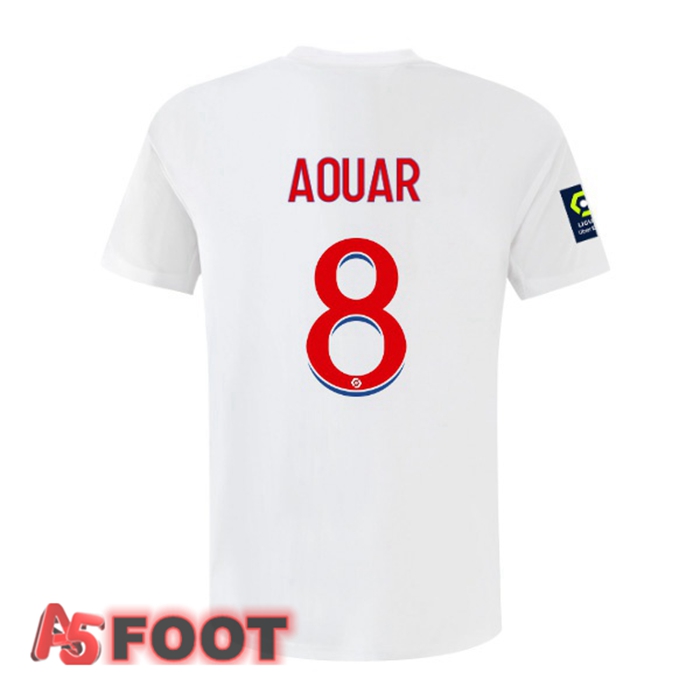 Maillot De Foot Lyon OL (AOUAR 8) Domicile Blanc 22/23