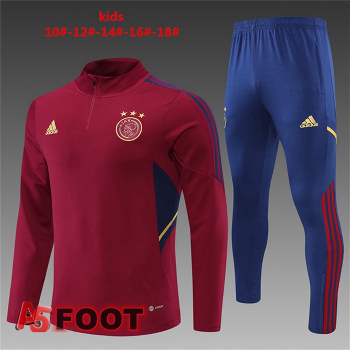 Survetement De Foot AFC Ajax Enfant Rouge 22/23