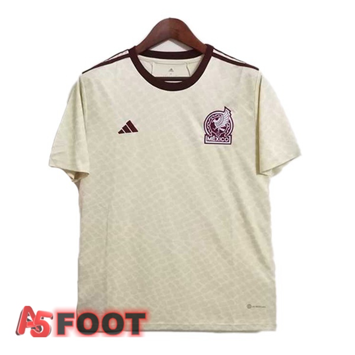 Maillot Mexique Exterieur Jaune Version Fuite Coupe du monde 2022