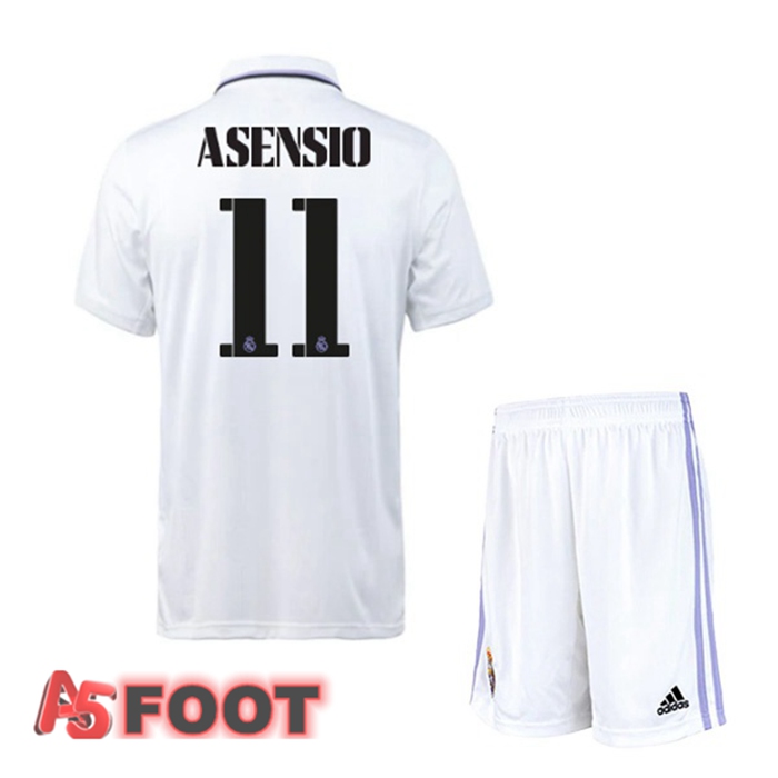 Maillot de Foot Real Madrid (Asensio 11) Enfant Domicile Blanc 2022/2023