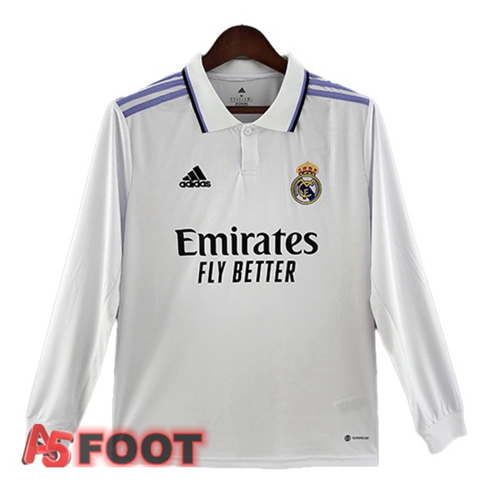 Maillot de Foot Real Madrid Manche Longue Domicile Blanc 2022/2023