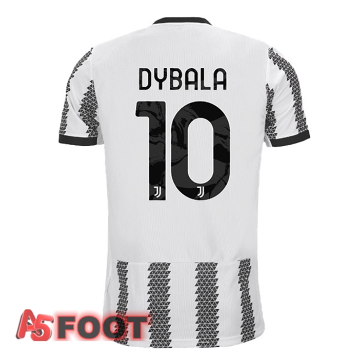 Maillot de Foot Juventus (DYBALA 10) Domicile Blanc Noir 2022/2023