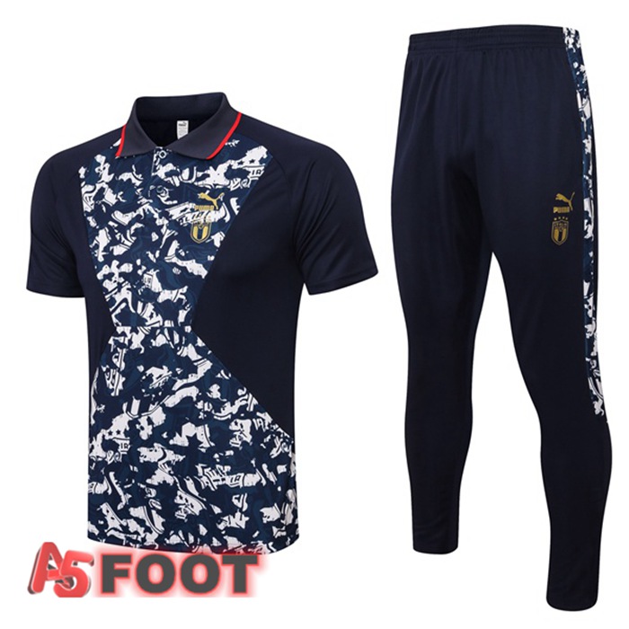 Ensemble Polo Italie + Pantalon Bleu Noir 21/22