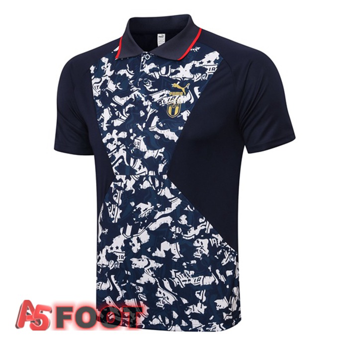 Polo Foot Italie Bleu Noir 21/22