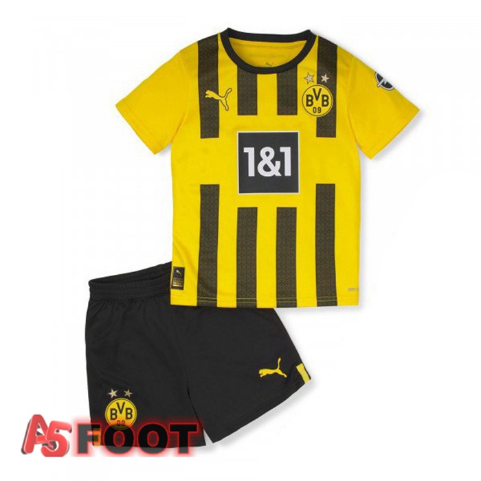 Maillot de Foot Dortmund BVB Enfant Domicile Jaune 2022/2023