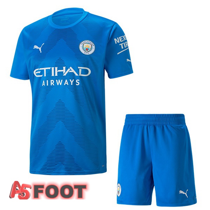 Maillot de Foot Manchester City Enfant Gardien de but Bleu 2022/2023