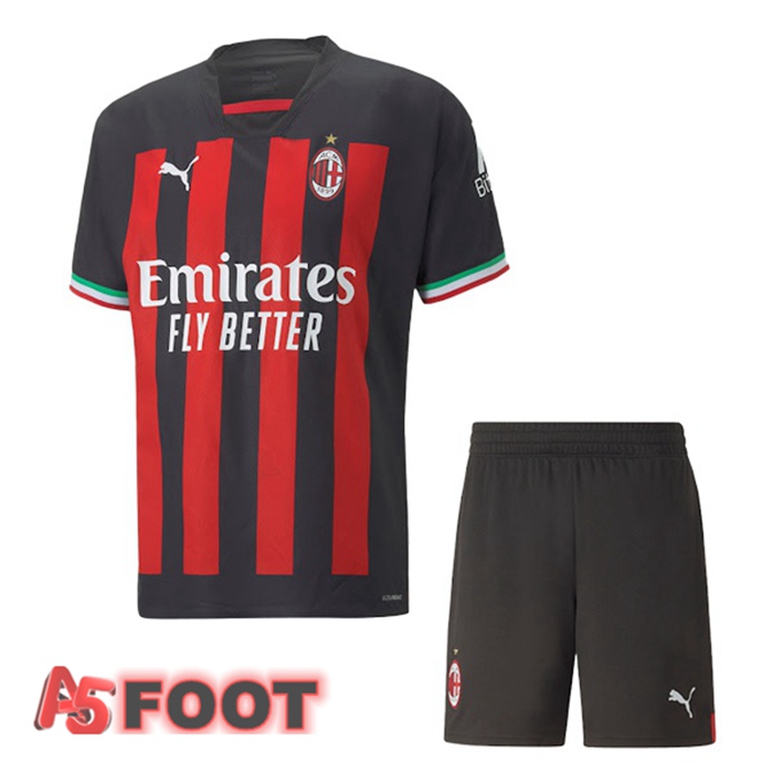 Maillot De Foot Milan AC Enfant Domicile Rouge 22/23