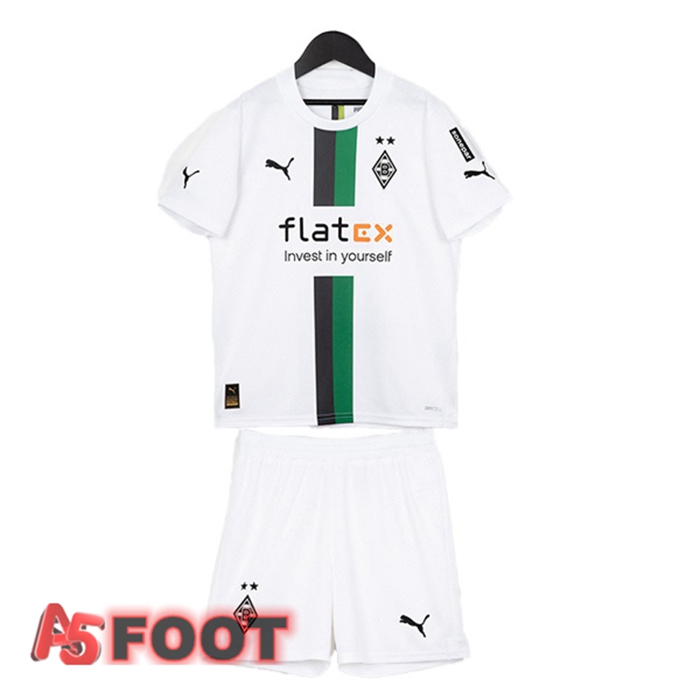 Maillot De Foot Monchengladbach Enfant Domicile Blanc 22/23