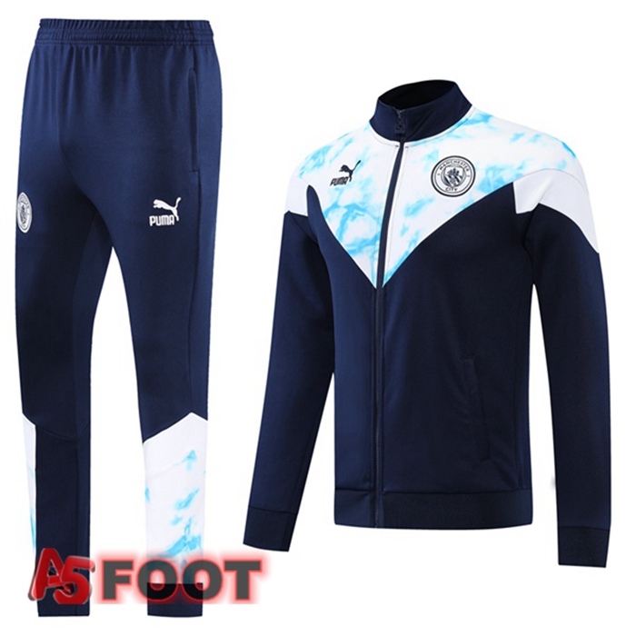 Ensemble Veste Survetement Manchester City Bleu Royal 2022/2023