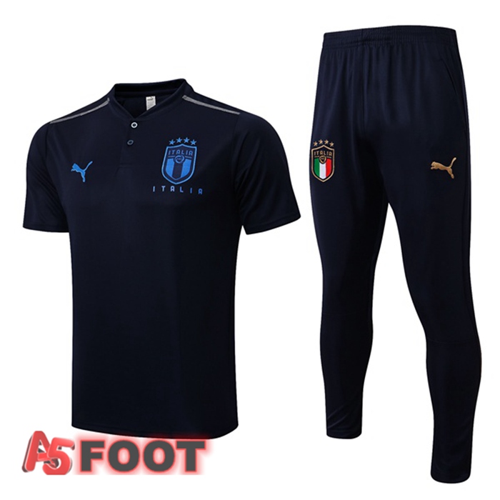 Ensemble Training T-Shirts Italie + Pantalon Bleu Royal 2022/2023