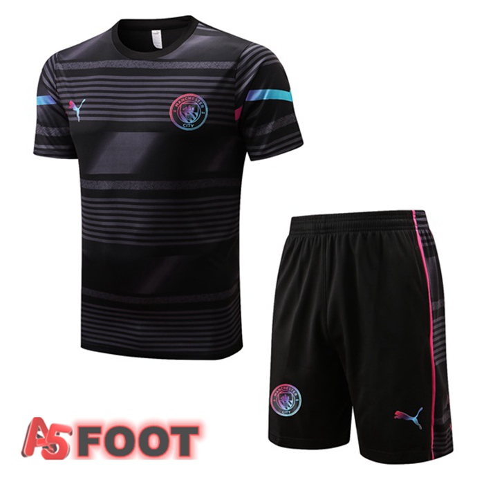 Ensemble Training T-Shirts Manchester City + Shorts Noir 2022/2023