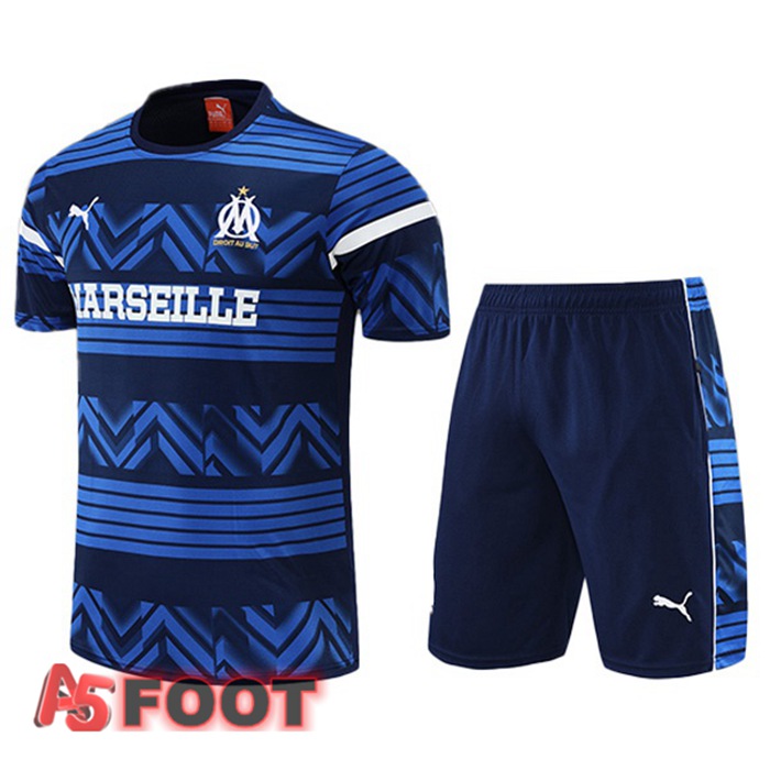 Ensemble Training T-Shirts Marseille OM + Shorts Bleu 2022/2023