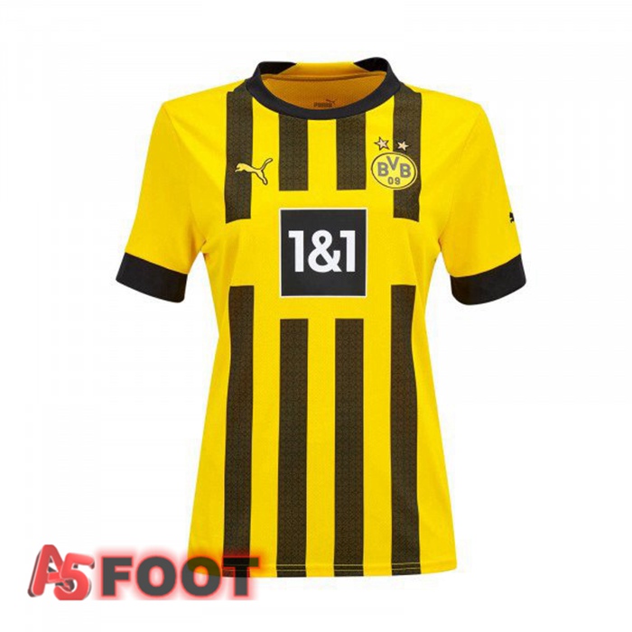 Maillot de Foot Dortmund BVB Femme Domicile Jaune 2022/2023