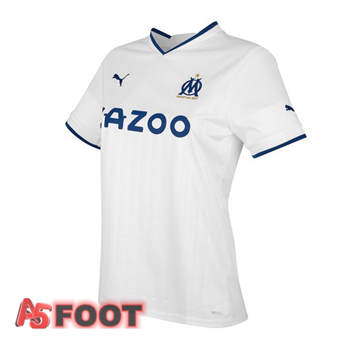 Maillot De Foot Marseille OM Femme Domicile Blanc 22/23