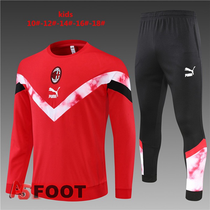 Survetement De Foot Milan AC Enfant Rouge 22/23
