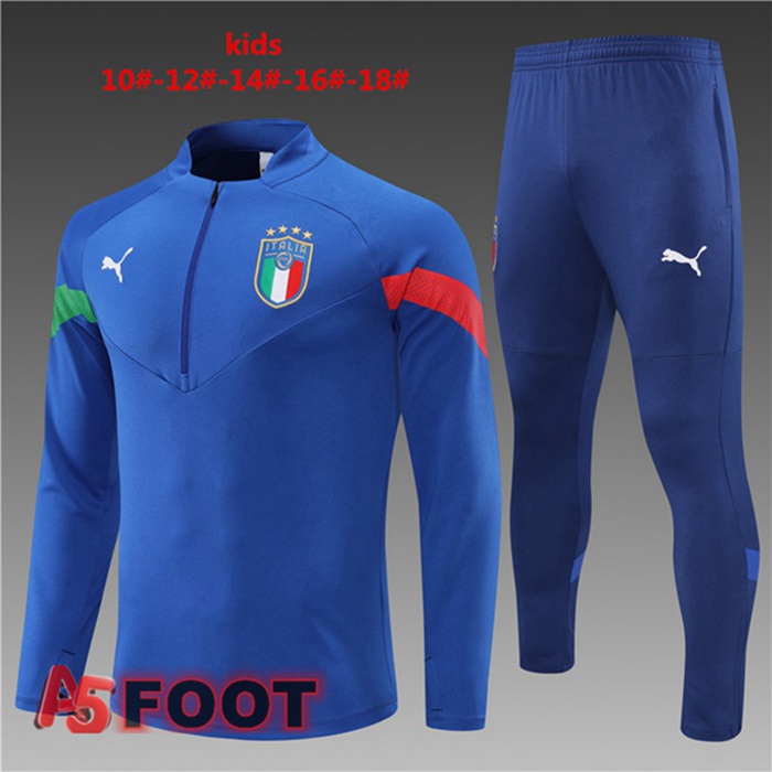 Survetement De Foot Italie Enfant Bleu 22/23