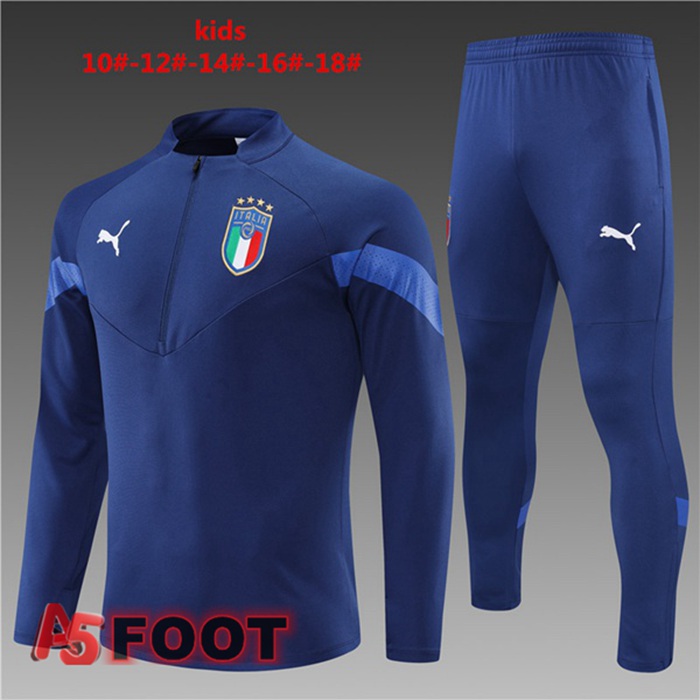 Survetement De Foot Italie Enfant Bleu Royal 22/23