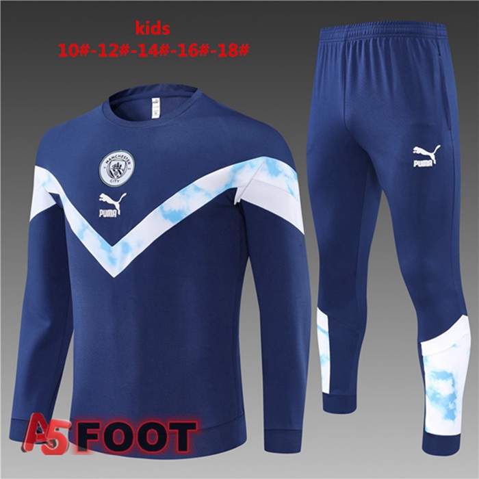 Survetement De Foot Manchester City Enfant Bleu Royal 22/23