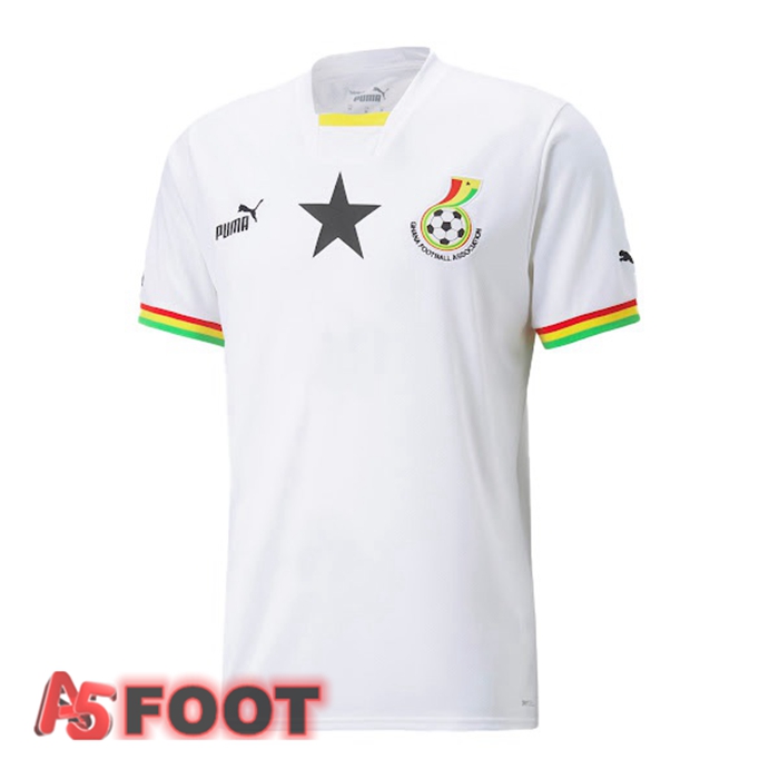 Maillot De Foot Ghana Domicile Blanc Coupe du monde 2022