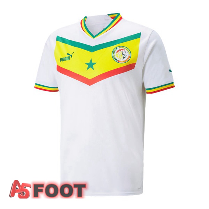 Maillot De Foot Sénégal Domicile Blanc Coupe du monde 2022