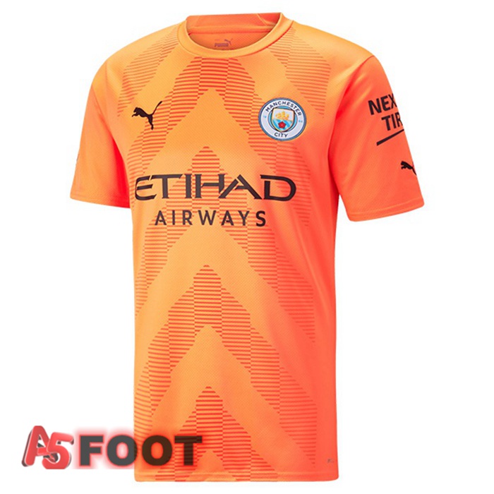 Maillot de Foot Manchester City Gardien de but Orange 2022/2023