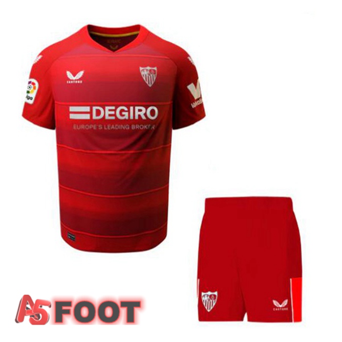 Maillot De Foot Sevilla FC Enfant Exterieur Rouge 22/23