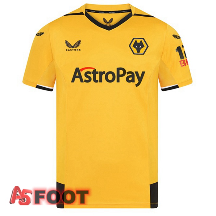 Maillot De Foot Wolves Domicile Jaune 22/23