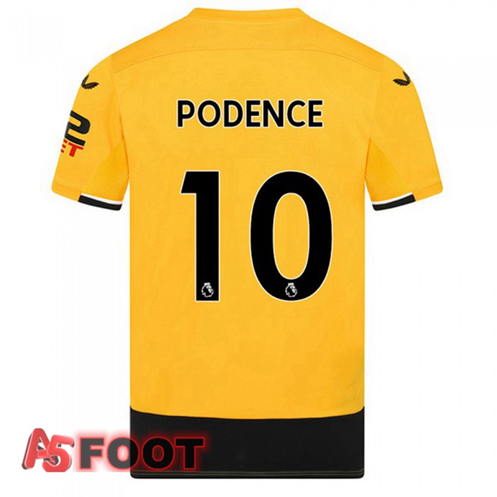 Maillot De Foot Wolves (PODENCE 10) Domicile Jaune 22/23