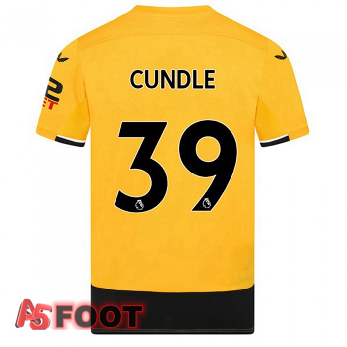 Maillot De Foot Wolves (CUNDLE 39) Domicile Jaune 22/23