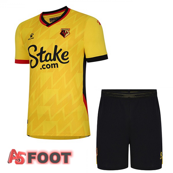 Maillot De Foot Watford FC Enfant Domicile Jaune 22/23