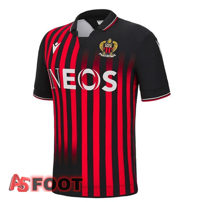 Maillot De Foot OGC Nice Domicile Noir Rouge 22/23