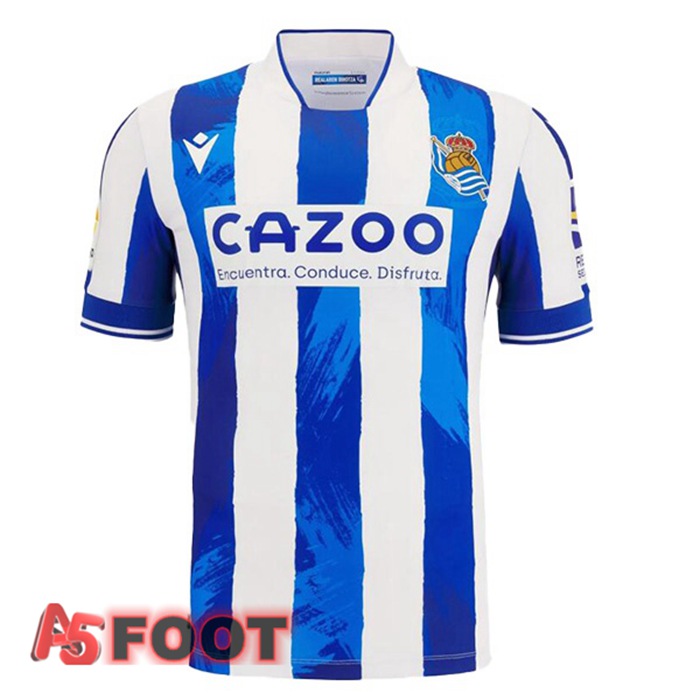 Maillot De Foot Real Sociedad Domicile Bleu Blanc 22/23