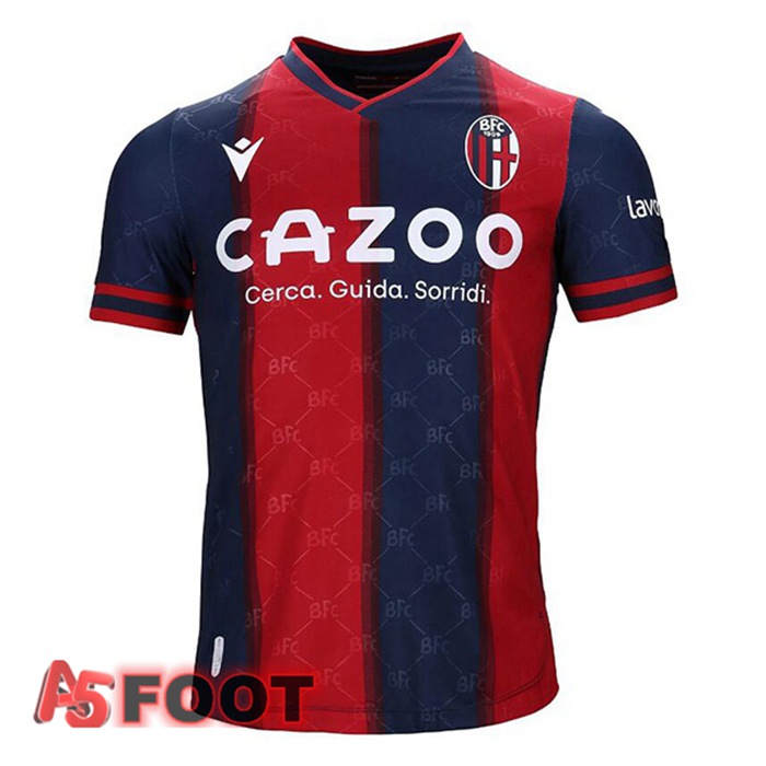 Maillot De Foot Bologne Domicile Rouge Bleu 22/23