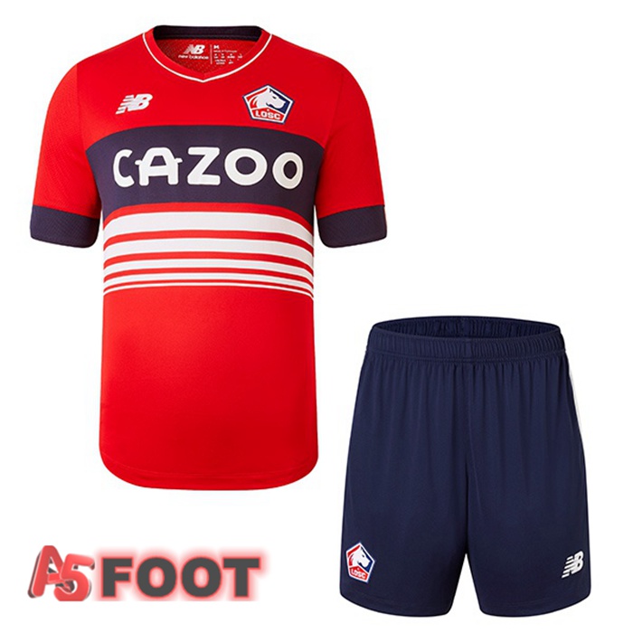 Maillot De Foot Lille OSC Enfant Domicile Rouge 22/23