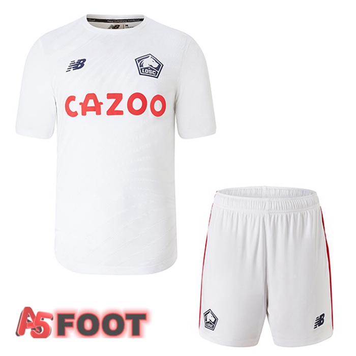 Maillot De Foot Lille OSC Enfant Exterieur Blanc 22/23