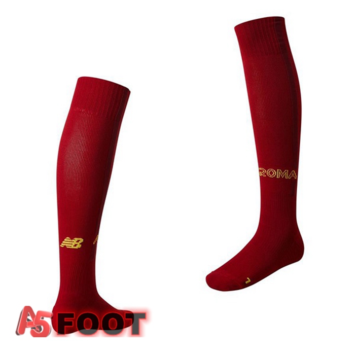 Chaussettes De Foot AS Roma Domicile Rouge 2022/2023