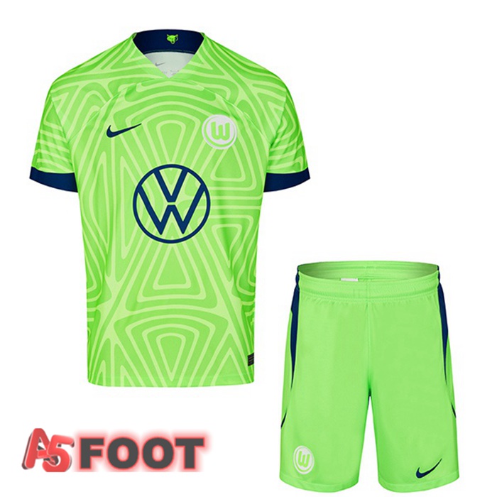 Maillot De Foot Vfl Wolfsburg Enfant Domicile Vert 22/23