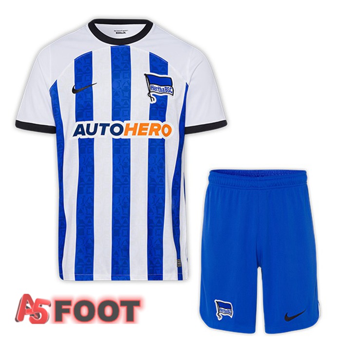 Maillot De Foot Hertha BSC Enfant Domicile Bleu Blanc 22/23