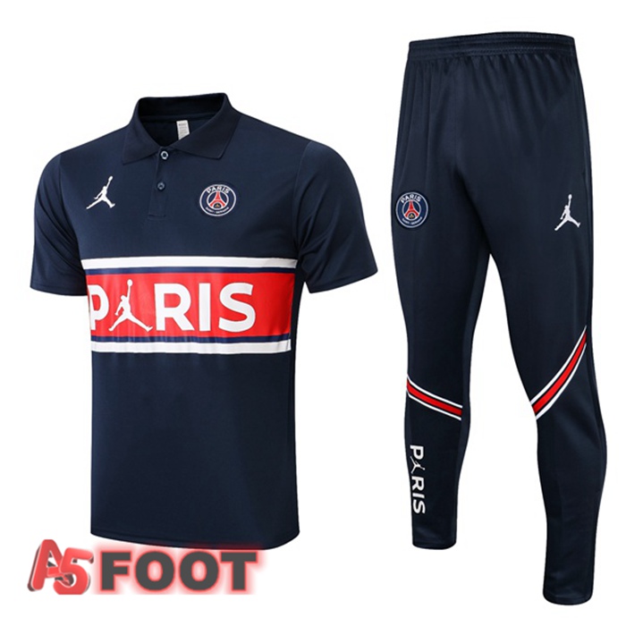 Ensemble Polo JORDAN Paris PSG + Pantalon Bleu Royal 2021/2022