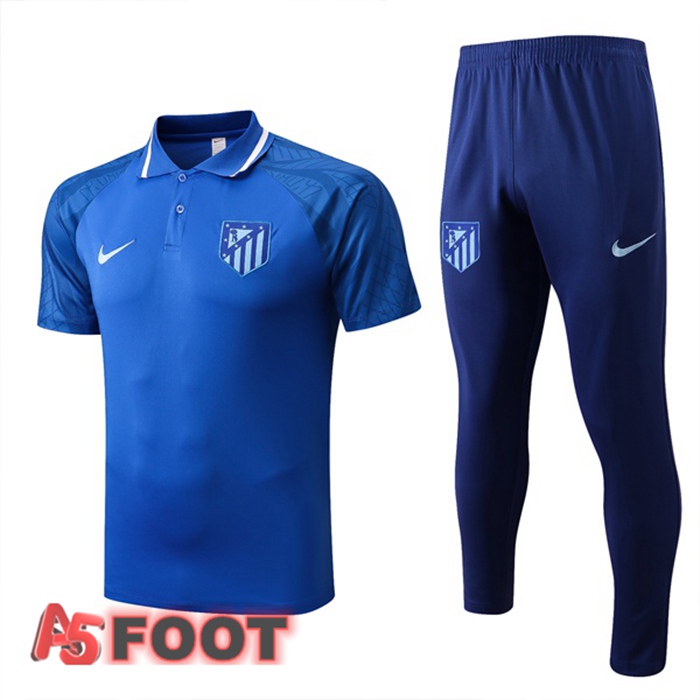 Ensemble Polo Atletico Madrid + Pantalon Bleu 2022/2023