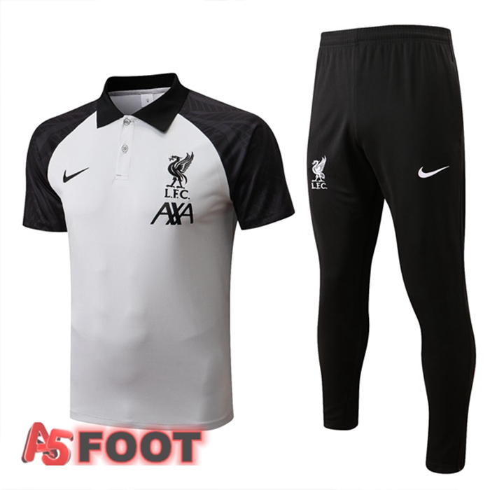 Ensemble Polo FC Liverpool + Pantalon Gris Noir 2022/2023