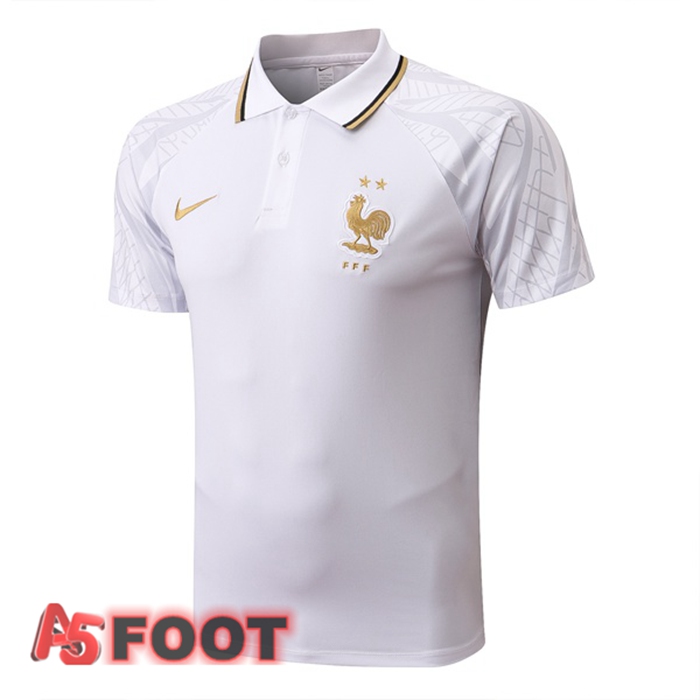 Polo Foot France Blanc 2022/2023