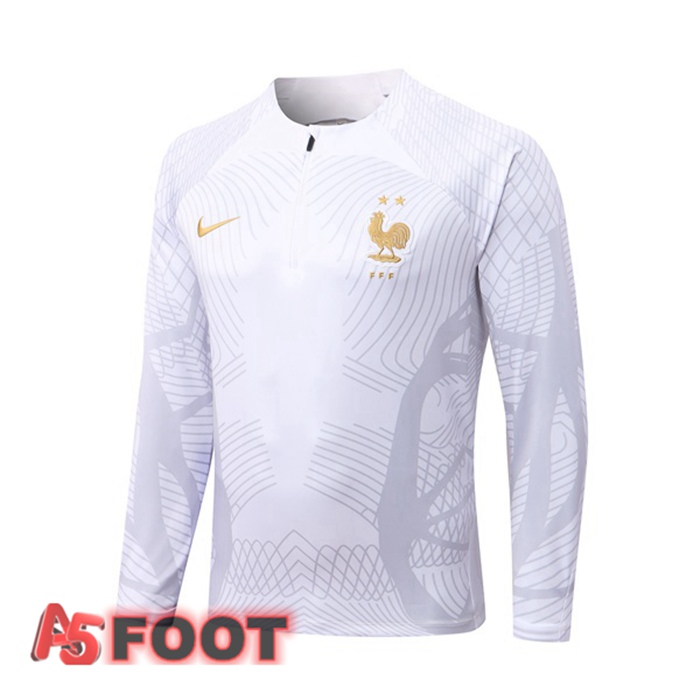 Training Sweatshirt Homme France Blanc 22/23
