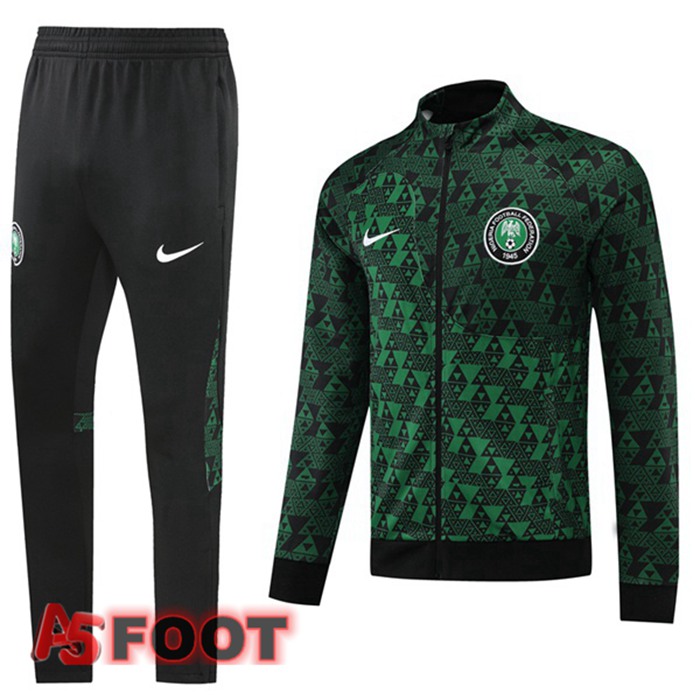 Ensemble Veste Survetement de Foot Nigeria Vert 22/23