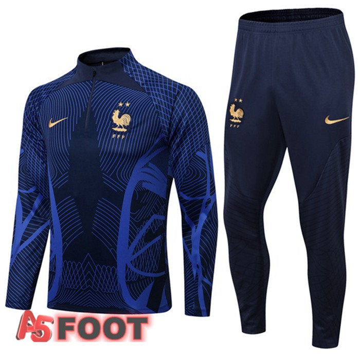 Ensemble Survetement de Foot France Bleu Royal 2022/2023