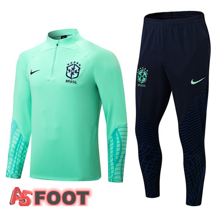 Ensemble Survetement de Foot Bresil Vert 2022/2023